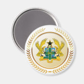 Wappen Ghanas Magnet (Vorderseite/Rückseite)