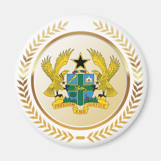 Wappen Ghanas Magnet (Vorne)