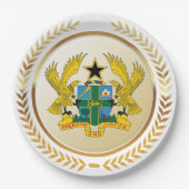Wappen Ghanas Pappteller (Vorderseite)