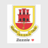 Wappen Gibraltars Aufkleber (Blatt)