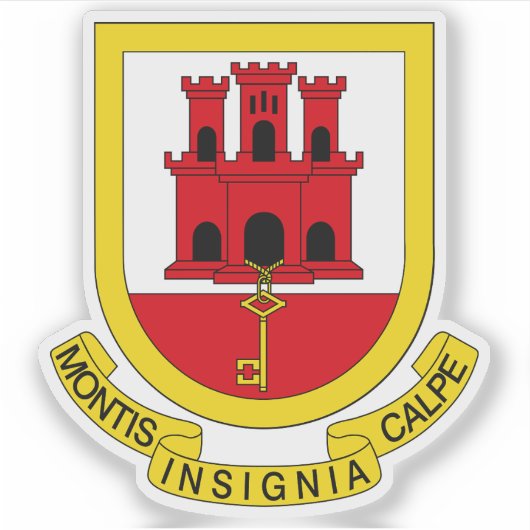 Wappen Gibraltars Aufkleber (Vorderseite)