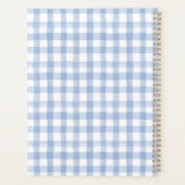 Wappen Gingham: Aquarell Blau und Weiße Hydrangea Planer (Rückseite)