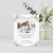 Wappen Gold und Blumen Hochzeit Foto DANK (Stehend Vorderseite)