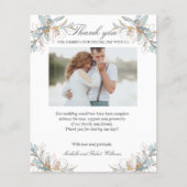 Wappen Gold und Blumen Hochzeit Foto DANK (Vorderseite)