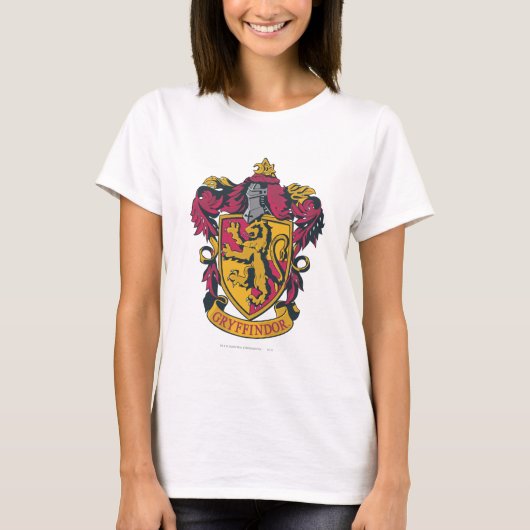 Wappen-Gold und Rot Harry Potter | Gryffindor T-Shirt (Vorderseite)