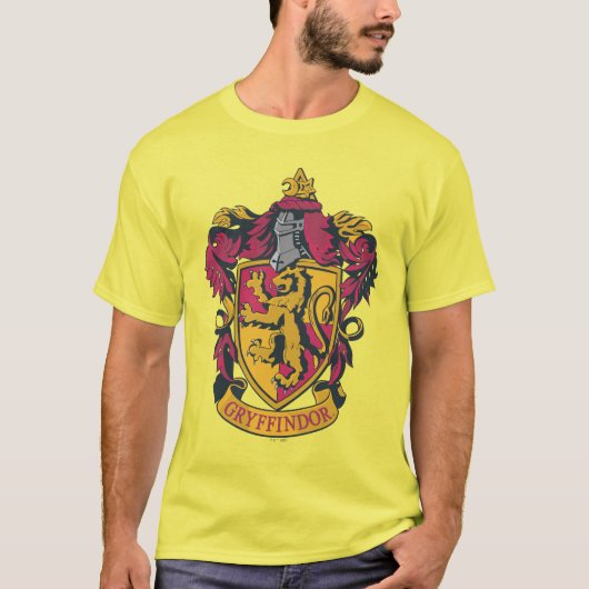 Wappen-Gold und Rot Harry Potter | Gryffindor T-Shirt (Vorderseite)