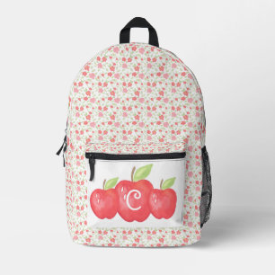 Wappen Grade School Apple Monogram Bedruckter Rucksack