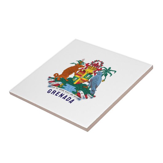 Wappen Grenadas Fliese (Seite)