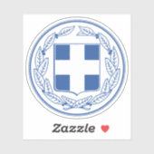 Wappen Griechenlands (1975-Gegenwart) Aufkleber (Blatt)