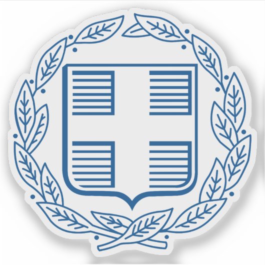 Wappen Griechenlands (2010-2010) Aufkleber (Vorderseite)