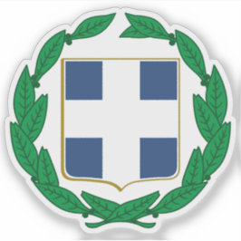 Wappen Griechenlands (farbige Fassung) Aufkleber
