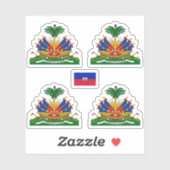 Wappen Haitis Aufkleber (Blatt)