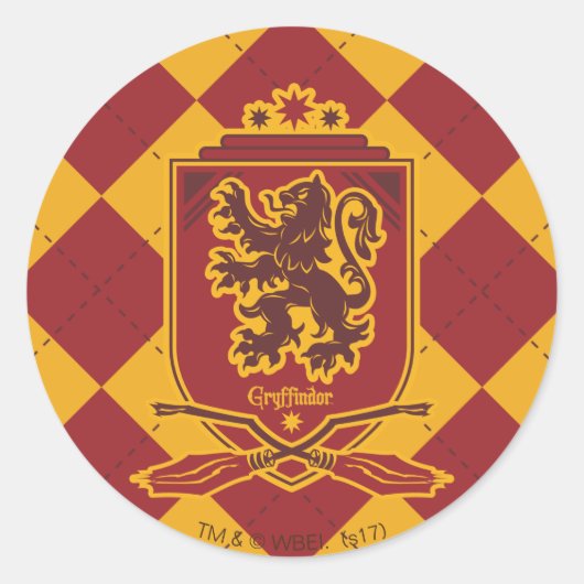 Wappen Harry Potter | Gryffindor QUIDDITCH™ Runder Aufkleber (Vorderseite)