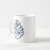 Wappen Harry Potter | Hogwarts - Blau Kaffeetasse (Vorderseite Links)