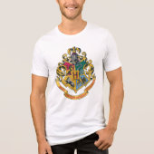 Wappen Harry Potter | Hogwarts - farbenreich Tri-Blend Shirt (Vorderseite)