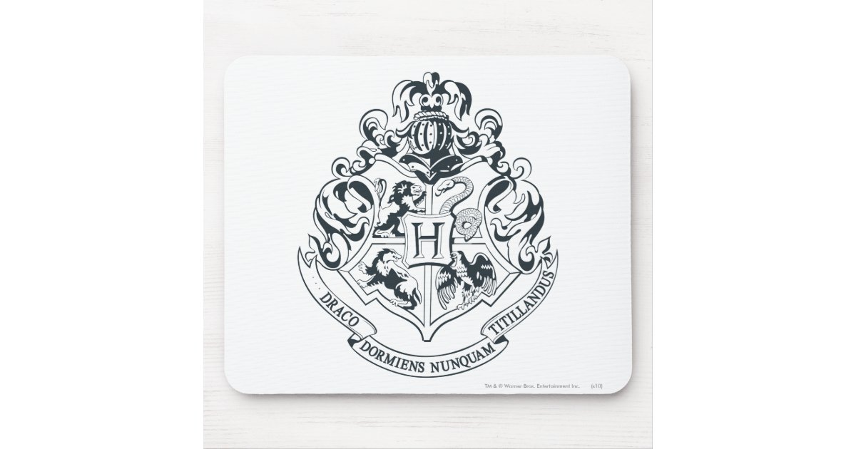 Wappen Harry Potter | Hogwarts - Schwarzweiss Mousepad ...