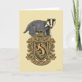 Wappen Harry Potter | Hufflepuff mit Dachs Karte