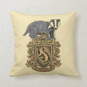 Wappen Harry Potter   Hufflepuff mit Dachs Kissen