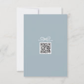 Wappen-Hochzeit mit handgezeichnetem Bow und Ribbo RSVP Karte (Rückseite)