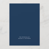 Wappen Hochzeit mit handgezeichnetem braunen Navy Menükarte (Rückseite)