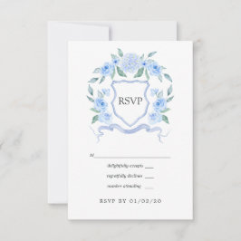 Wappen-Hochzeit RSVP Karte