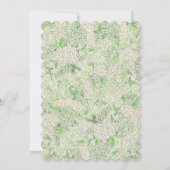 Wappen-Hochzeit von Aquarellgrün und Weiß Einladung (Rückseite)