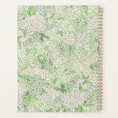 Wappen-Hochzeit von Aquarellgrün und Weiß Planer (Rückseite)