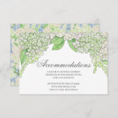 Wappen Hochzeit von Wasserfarbe Blau und Weiß Hydr Begleitkarte (Vorne/Hinten)