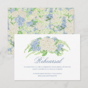 Wappen Hochzeit von Wasserfarbe Blau und Weiß Hydr Begleitkarte