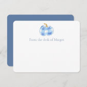 Wappen Hochzeit von Wasserfarbe Blau und Weiß Hydr Dankeskarte (Vorne/Hinten)