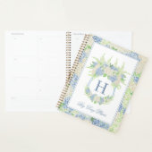 Wappen Hochzeit von Wasserfarbe Blau und Weiß Hydr Planer (Anzeige)