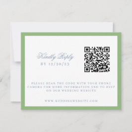 Wappen Hochzeit von Wasserfarbe Blau und Weiß Hydr RSVP Karte