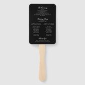 Wappen-Hochzeitsprogramm für Schwarze Flora Fächer (Rückseite)