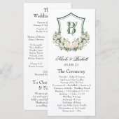 Wappen Hochzeitsprogramm für Weiße Blume Programm (Vorne/Hinten)