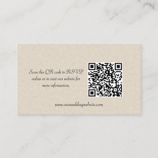 Wappen-Hochzeitswebsite Begleitkarte (Rückseite)