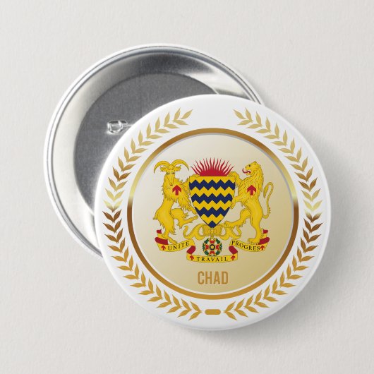Wappen im Tschad Button (Vorne & Hinten)