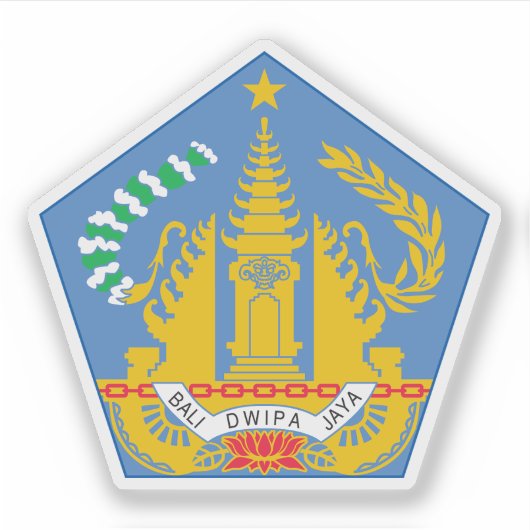 Wappen in der Provinz Bali, Indonesien Aufkleber (Vorderseite)