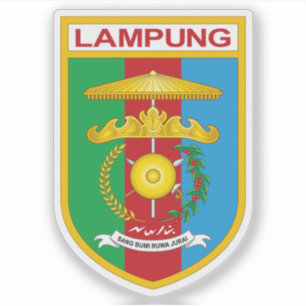 Wappen in der Provinz Lampung, Indonesien Aufkleber