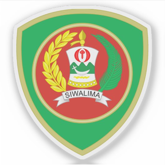 Wappen in der Provinz Maluku, Indonesien Aufkleber (Vorderseite)