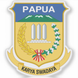 Wappen in der Provinz Papua, Indonesien Aufkleber