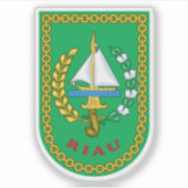Wappen in der Provinz Riau, Indonesien Aufkleber (Vorderseite)