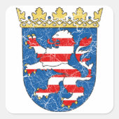 Wappen in Hessen Quadratischer Aufkleber (Vorderseite)
