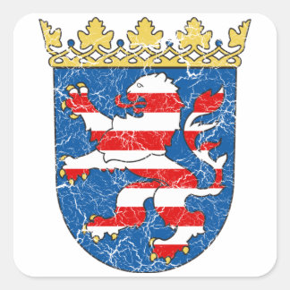 Wappen in Hessen Quadratischer Aufkleber