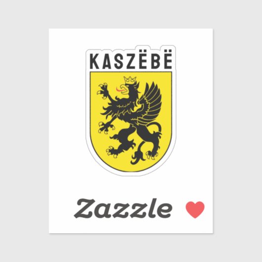 Wappen in Kaschubien Aufkleber (Blatt)