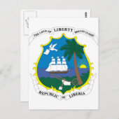 Wappen in Liberia Postkarte (Vorne/Hinten)