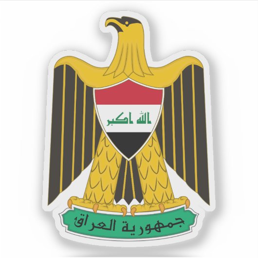 Wappen Iraks Aufkleber (Vorderseite)