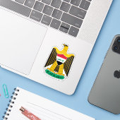 Wappen Iraks Aufkleber (Laptop mit iPhone)