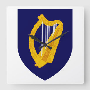 Wappen Irlands Quadratische Wanduhr