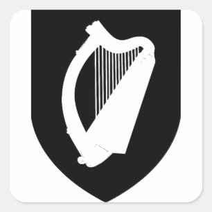 Wappen Irlands Quadratischer Aufkleber