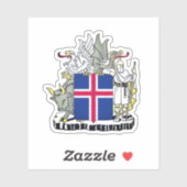 Wappen Islands Aufkleber (Blatt)